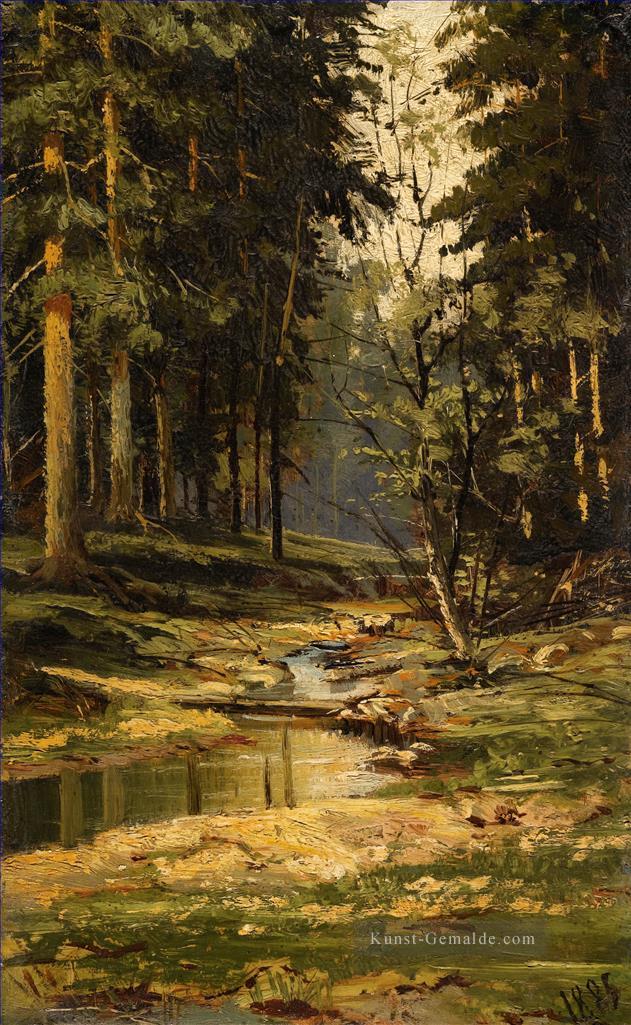 FOREST BROOK klassische Landschaft Ivan Ivanovich Ölgemälde